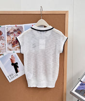 VALENTINO 26S SHORT-SLEEVE KNIT POLO SHIRT 355