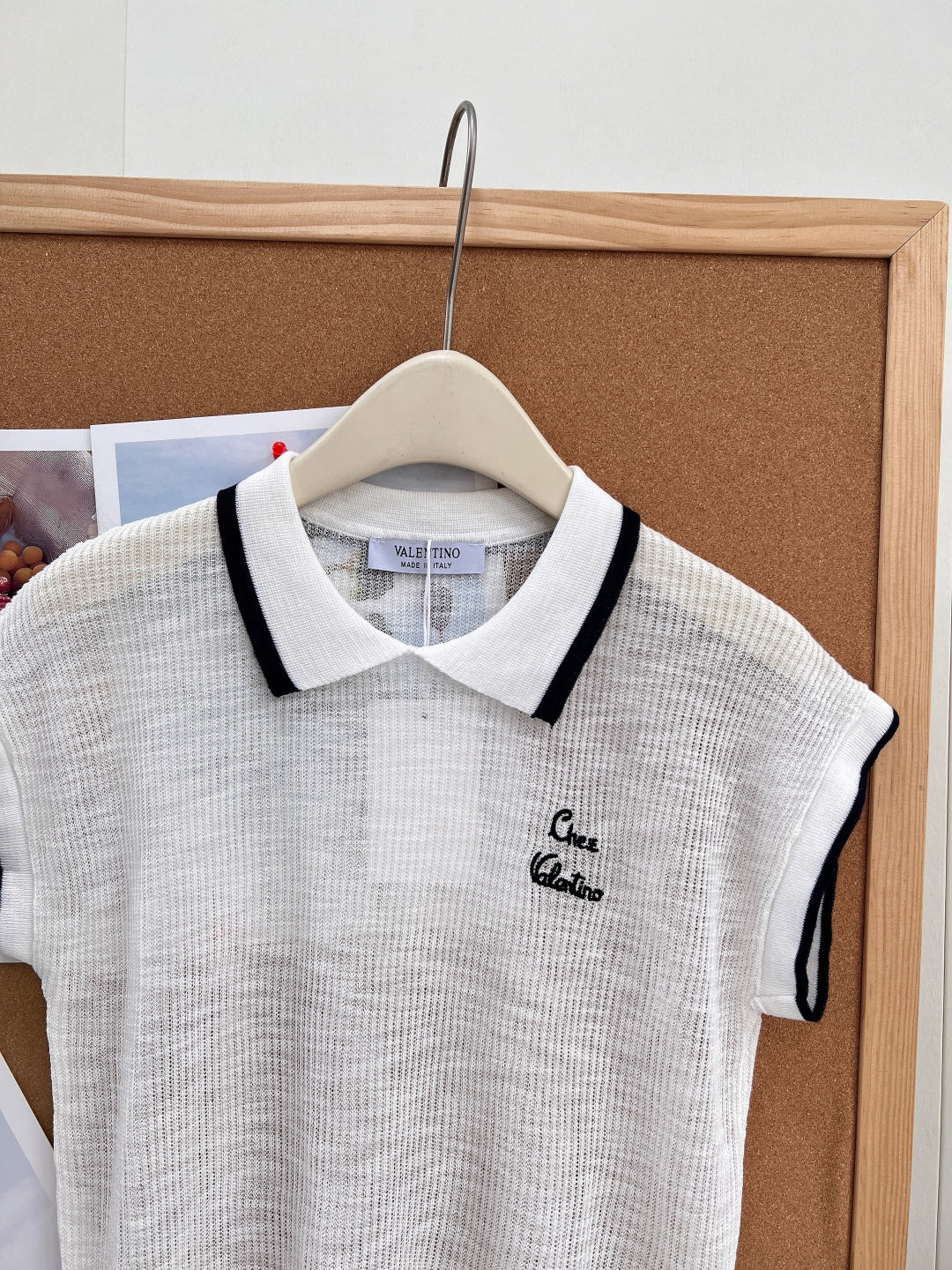 VALENTINO 26S SHORT-SLEEVE KNIT POLO SHIRT 355