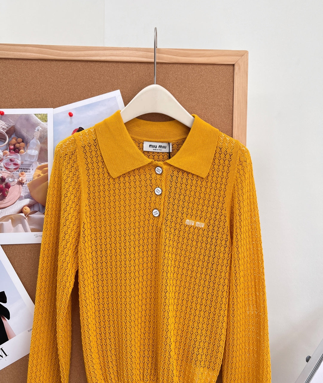 MIUMIU 26S LONG-SLEEVE POLO SHIRT 1256