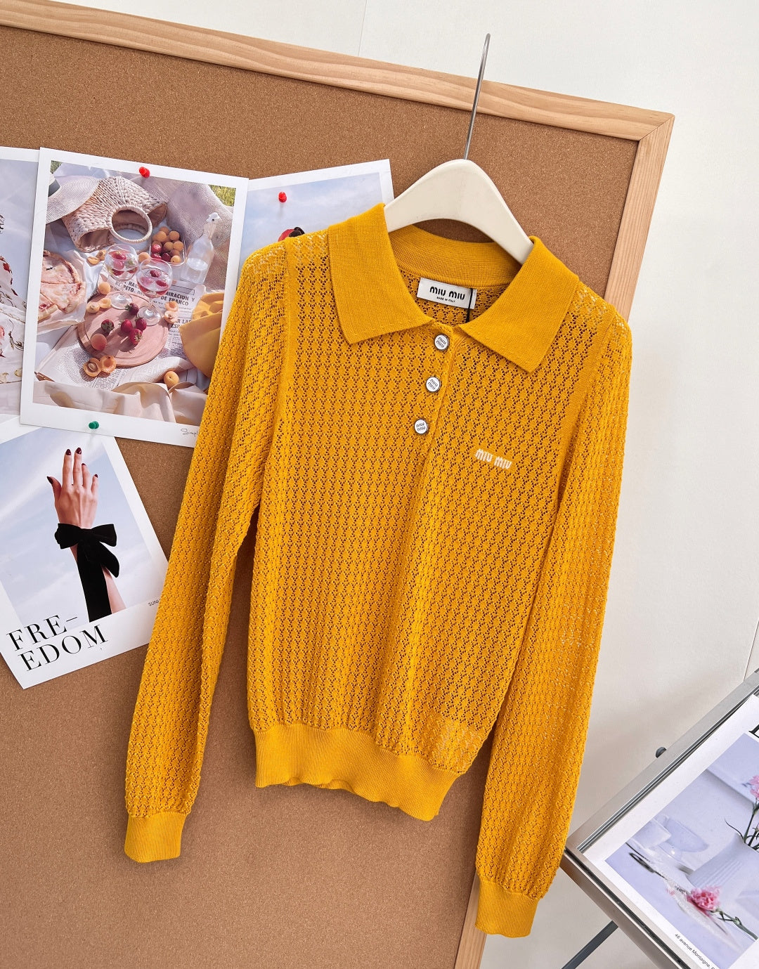 MIUMIU 26S LONG-SLEEVE POLO SHIRT 1256