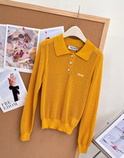 MIUMIU 26S LONG-SLEEVE POLO SHIRT 1256