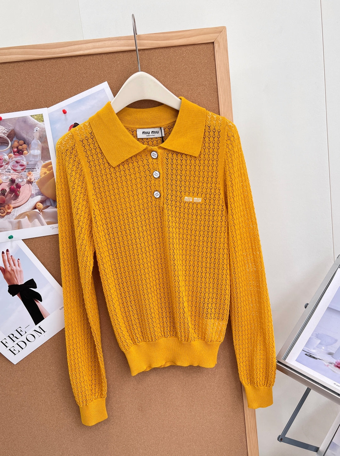 MIUMIU 26S LONG-SLEEVE POLO SHIRT 1256