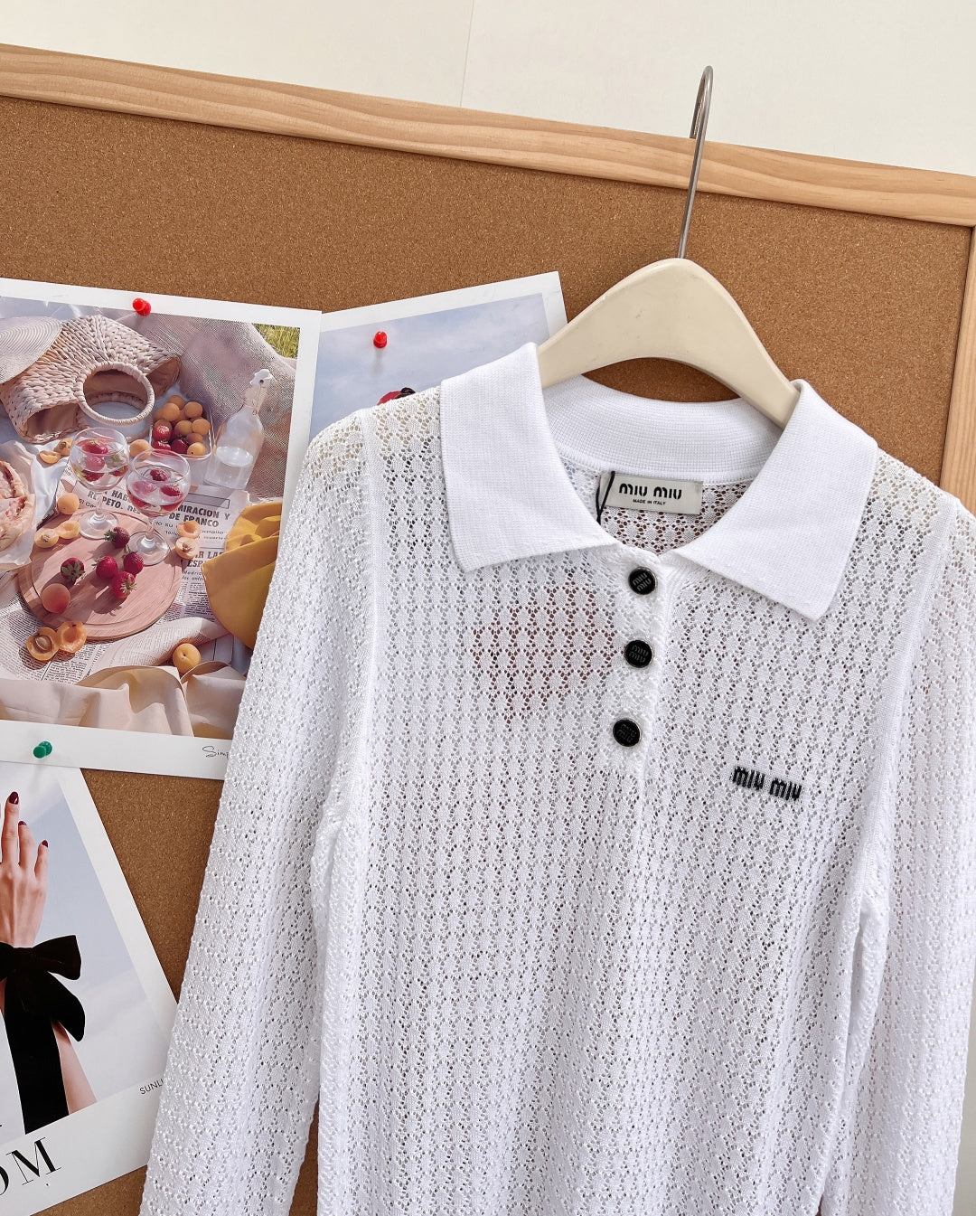MIUMIU 26S LONG-SLEEVE POLO SHIRT 1255