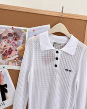 MIUMIU 26S LONG-SLEEVE POLO SHIRT 1255