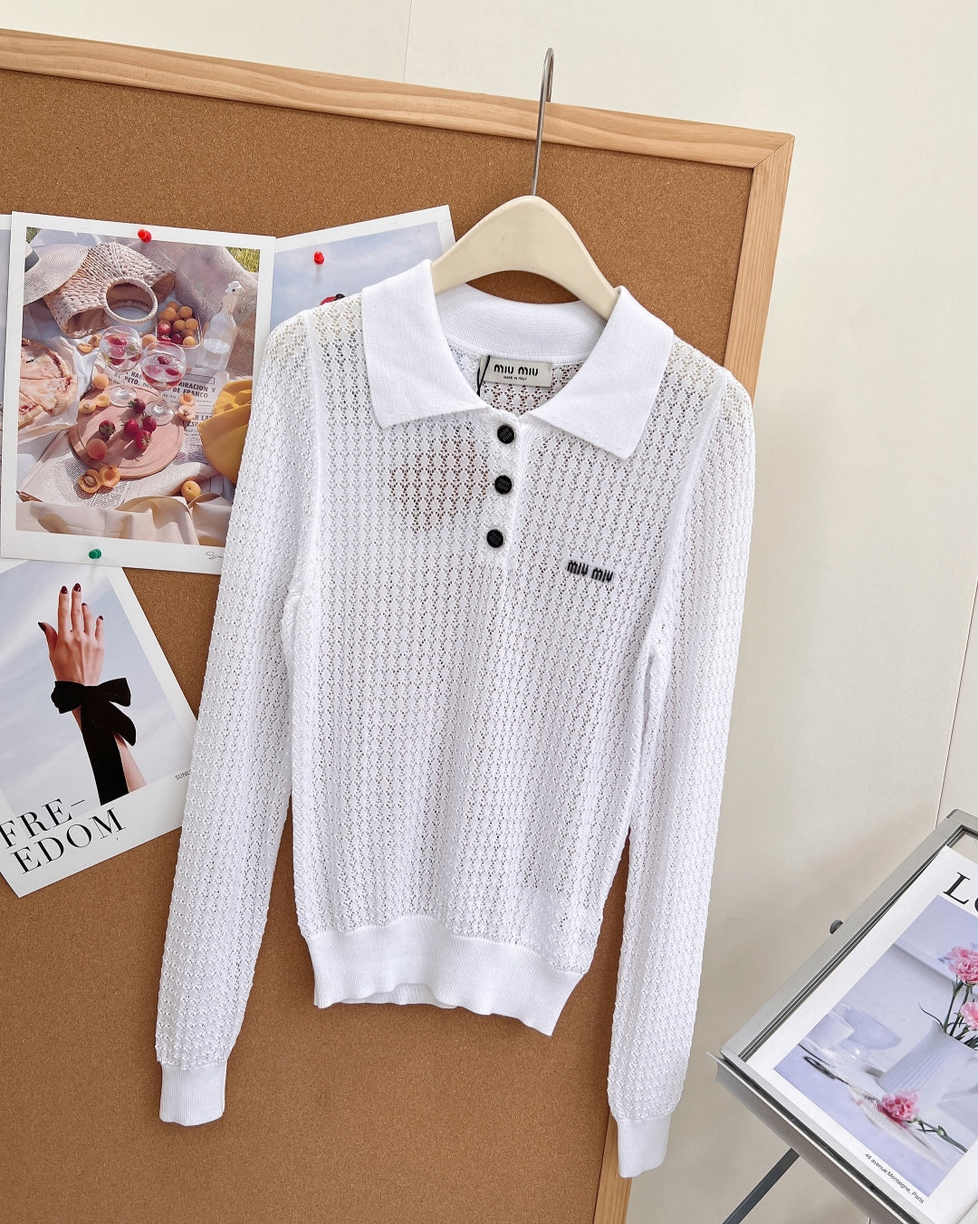MIUMIU 26S LONG-SLEEVE POLO SHIRT 1255