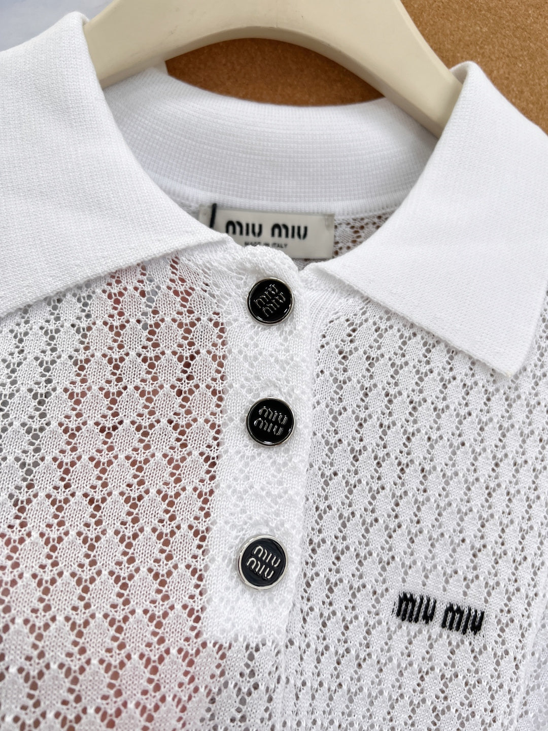 MIUMIU 26S LONG-SLEEVE POLO SHIRT 1255