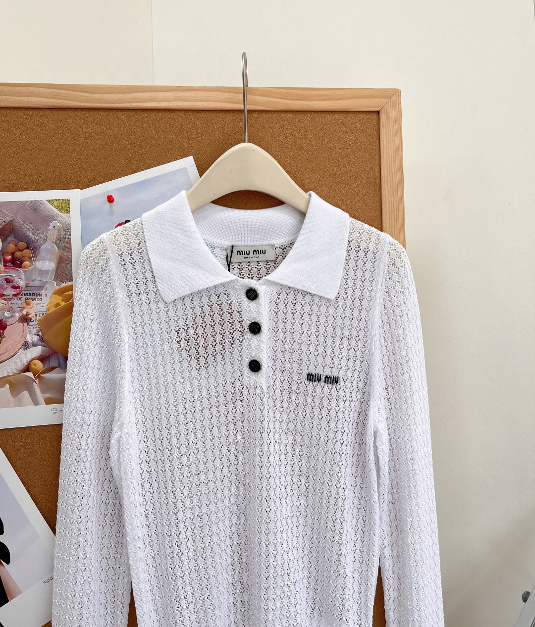 MIUMIU 26S LONG-SLEEVE POLO SHIRT 1255