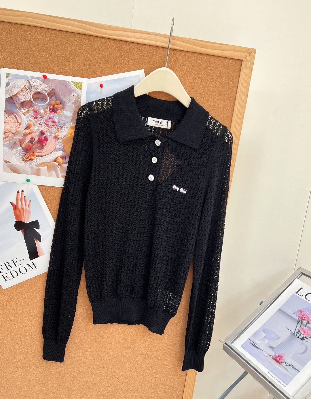 MIUMIU 26S LONG-SLEEVE POLO SHIRT 1254