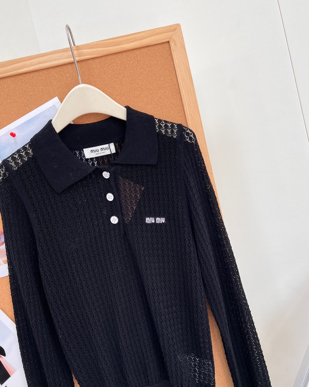 MIUMIU 26S LONG-SLEEVE POLO SHIRT 1254