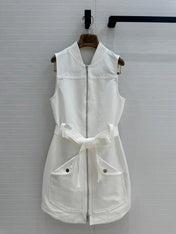 HERMES SLEEVELESS ZIPPER DRESS 276155