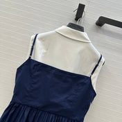 MIUMIU FAUX TWO-PIECE DRESS WITH STRAPS 268351