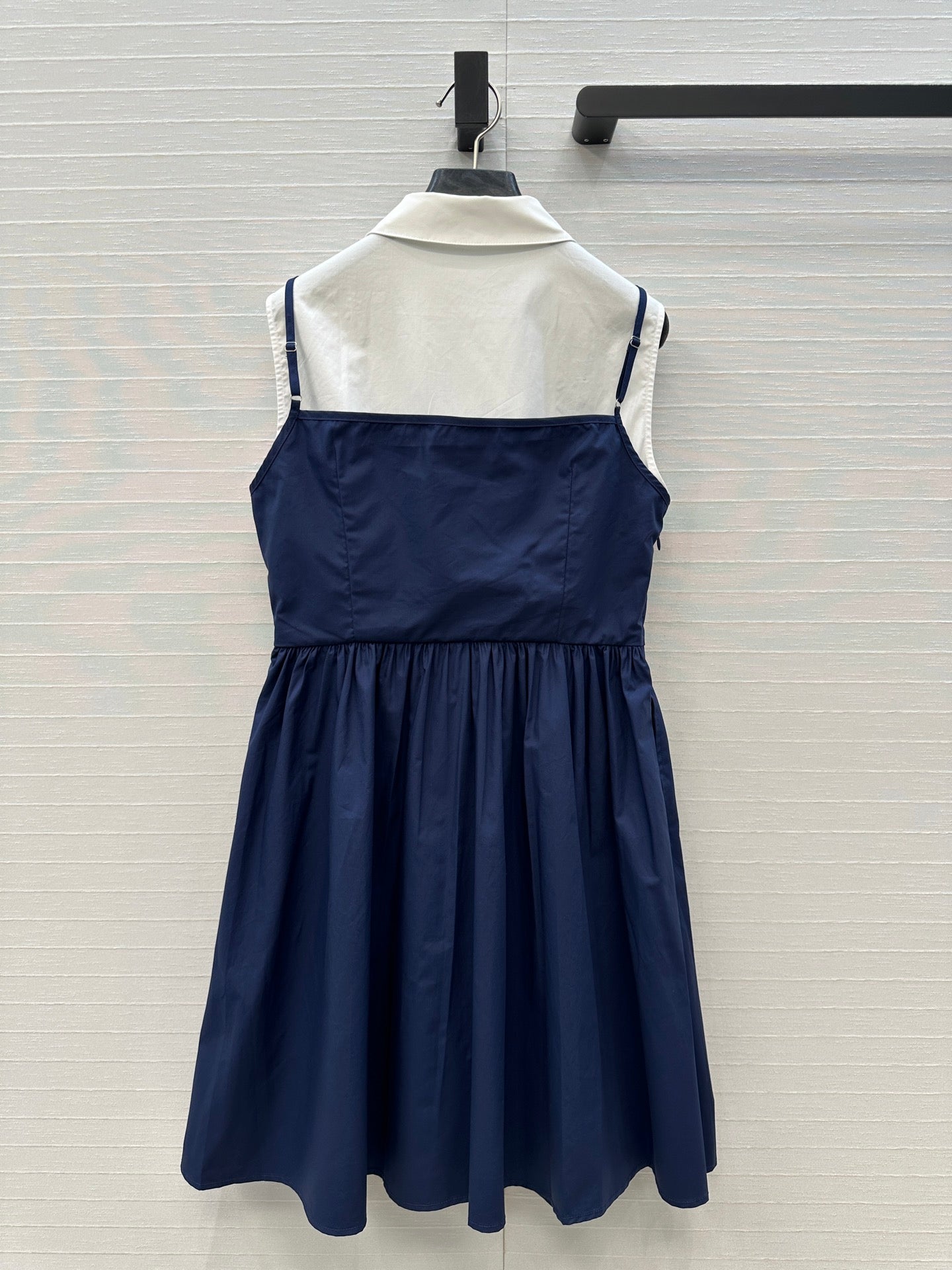 MIUMIU FAUX TWO-PIECE DRESS WITH STRAPS 268351