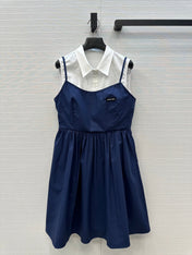 MIUMIU FAUX TWO-PIECE DRESS WITH STRAPS 268351