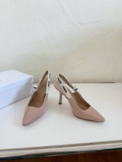 J'ADIOR SLINGBACK PUMP NUDE PINK TECHNICAL FABRIC 10 CM