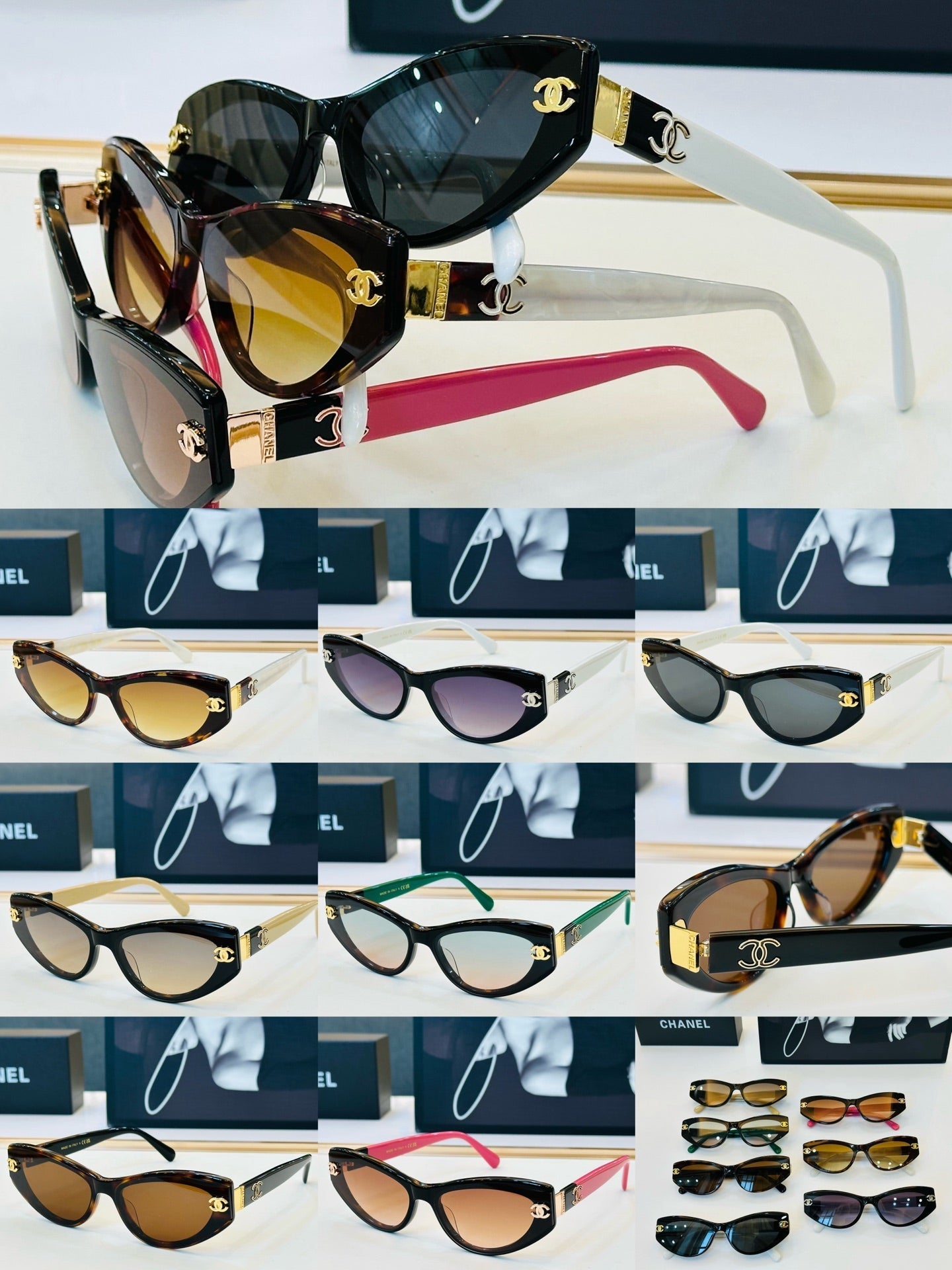 CHANEL 26S ANGULAR CAT-EYE FRAME IN ACETATE 404680