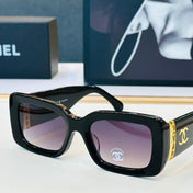 CHANEL 26S SOVERSIZED RECTANGULAR SUNGLASSES WITH BLACK FRAMES IN ACETATE 408100