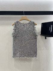 KNITTED ROUND-NECK BLAZER 25S IN COTTON YB 265662