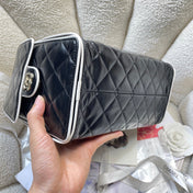 CHANEL 26S HOBO BAG 30 IN BLACK SMOOTH CALFSKIN