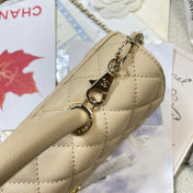 CHANEL 26S COCO HANDLE BAG 32 IN BEIGE CAVIAR CALFSKIN