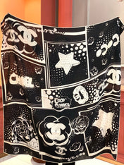 CHANEL 25S SCARF 140 CM IN CASHMERE SILK 941831