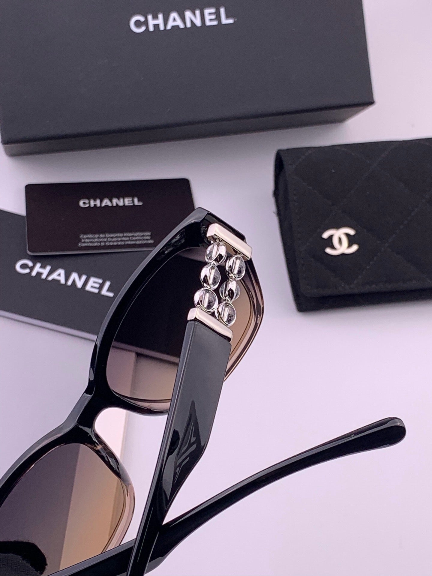 CHANEL 26S BLACK RECTANGULAR FRAME IN ACETATE 406782