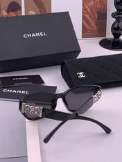 CHANEL 26S BLACK RECTANGULAR FRAME IN ACETATE 406783