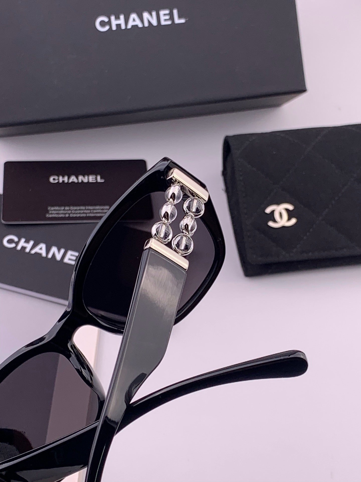 CHANEL 26S BLACK RECTANGULAR FRAME IN ACETATE 406783