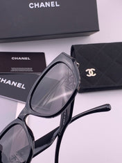 CHANEL 26S BLACK RECTANGULAR FRAME IN ACETATE 406783