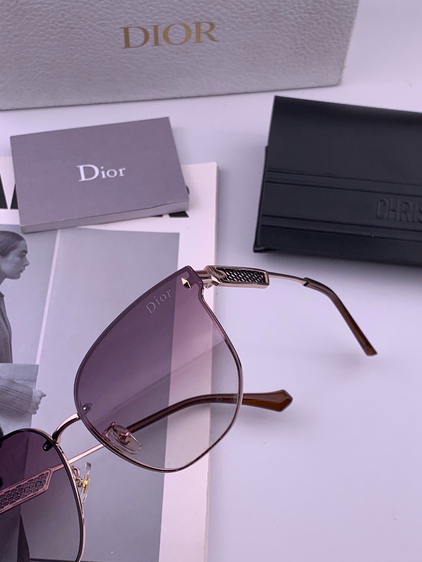 DIOR 26S SQUARE FRAME WITH DARK GRADIENT LENSES IN ACETATE 406789