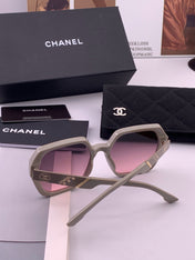CHANEL 26S OVERSIZED ROUND SQUARE SUNGLASSES IN ACETATE 408293