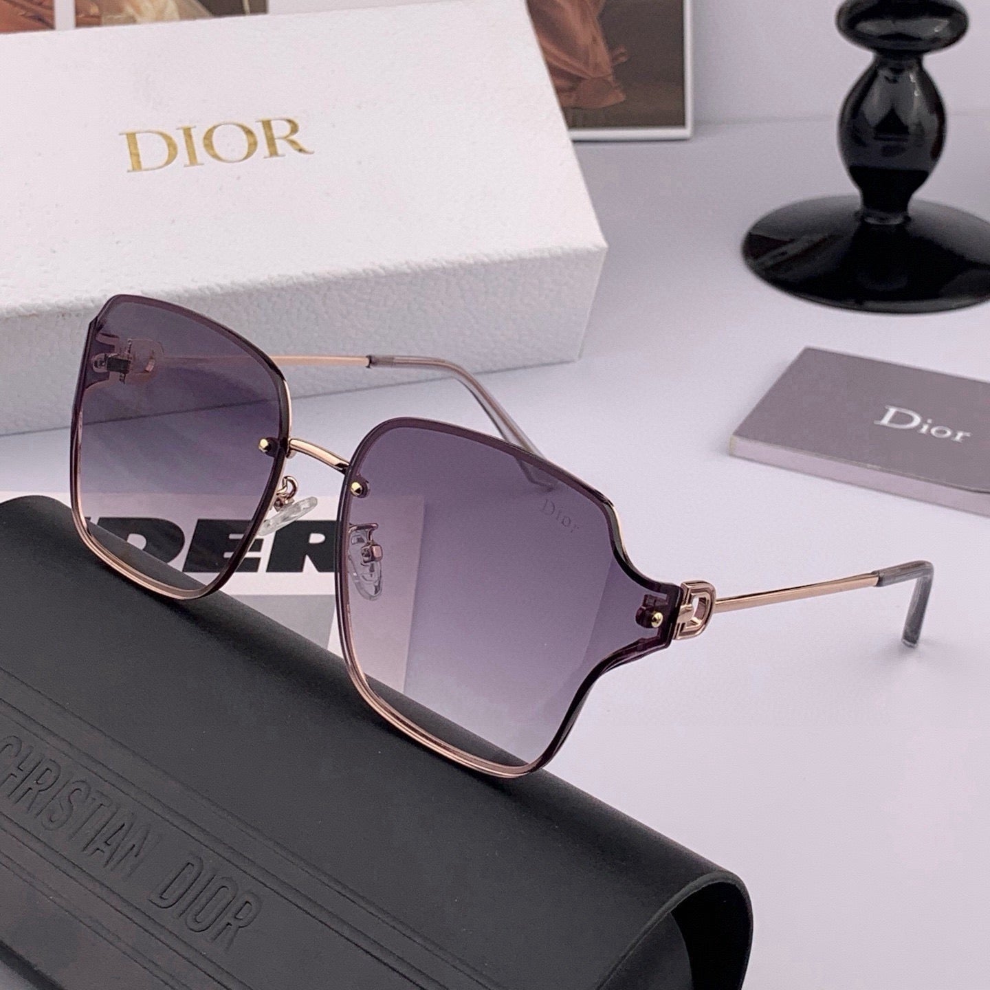 DIOR 26S ROUNDED SQUARE FRAME IN METAL 419173
