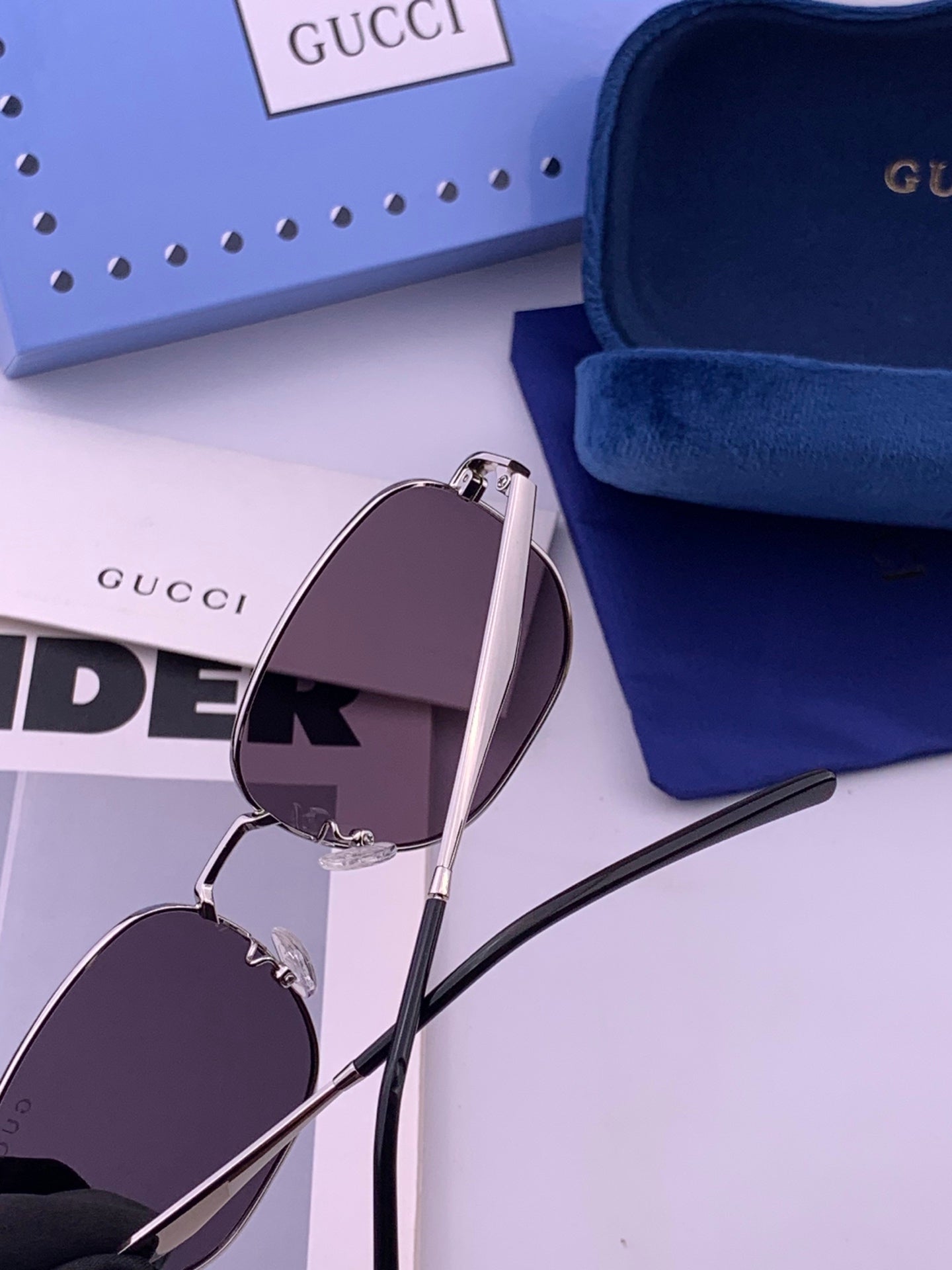 GUCCI 26S SQUARE FRAME IN METAL 424709