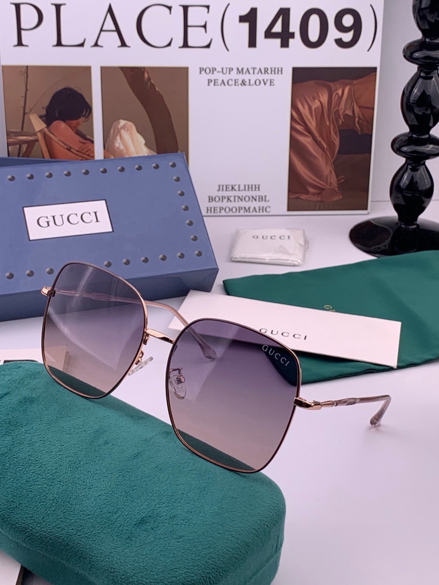 GUCCI 26S SQUARE FRAME IN METAL 426414