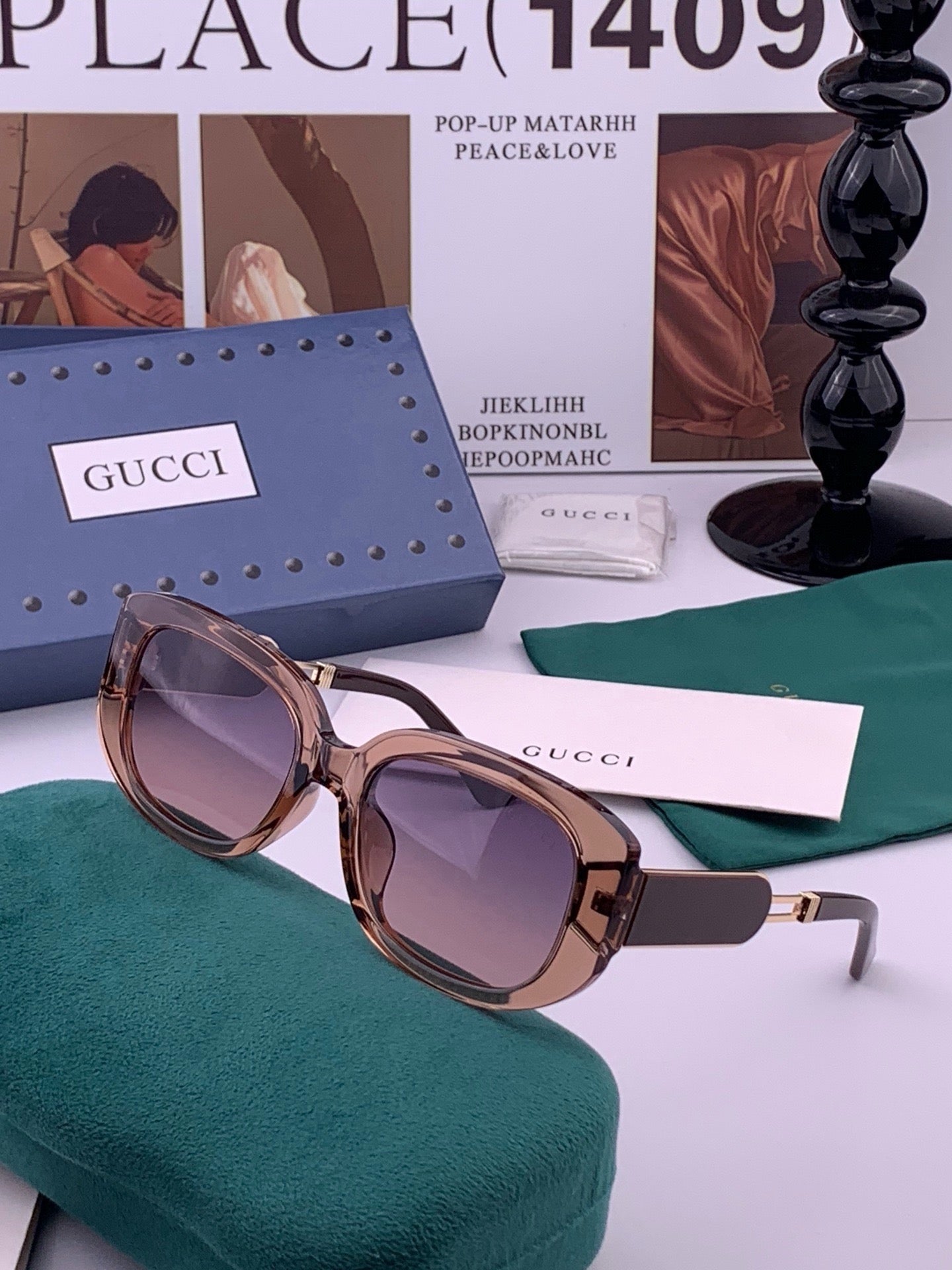 GUCCI 26S RECTANGULAR FRAME IN ACETATE 426416