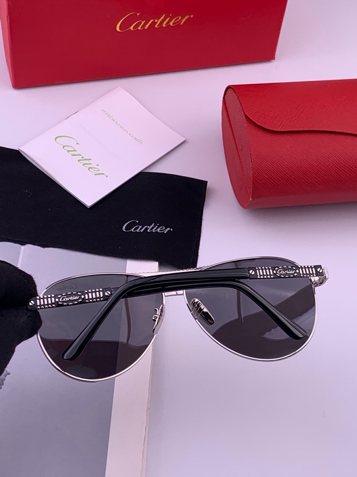 CARTIER 26S AVIATOR FRAME IN METAL 432760
