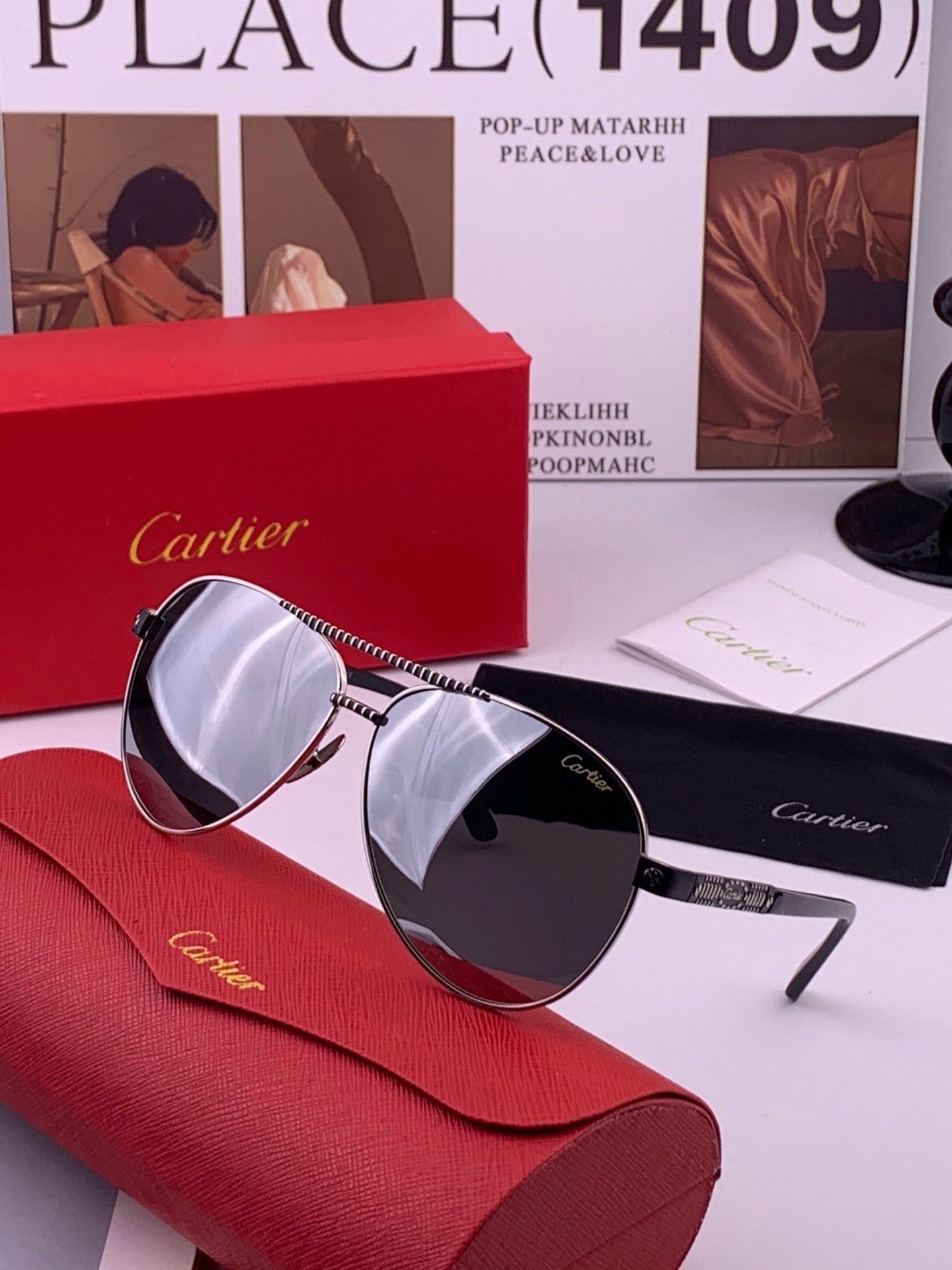 CARTIER 26S AVIATOR FRAME IN METAL 432760