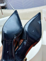 HIGH SLINGBACK 60MM IN BLACK CALFSKIN