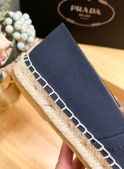 PRA ESPADRILLES LOAFERS NAVY LINEN FABRIC
