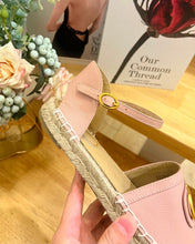 VALENTINO 26S ESPADRILLE SHOES IN LIGHT PINK CALFSKIN