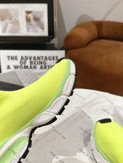 BALENCIAGA 25S SPEED TRAINER SNEAKERS 55 MM IN LIGHT LEMON YELLOW KNIT