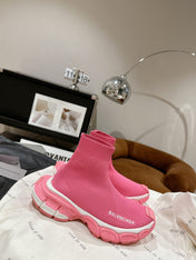 BALENCIAGA 25S SPEED TRAINER SNEAKERS 55 MM IN PINK KNIT