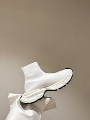 BALENCIAGA 25S SPEED TRAINER SNEAKERS 55 MM IN WHITE KNIT
