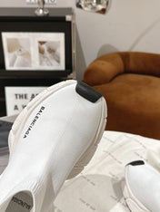 BALENCIAGA 25S SPEED TRAINER SNEAKERS 55 MM IN WHITE KNIT