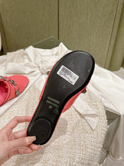 CAGOLE FLAT SANDALS IN ROMAN PINK WAX-OIL SHEEPSKIN