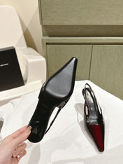 BLAKE SLINGBACK PUMPS 80 IN WINE PATENT LEATHER