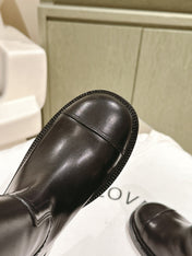 CC SHORT BOOTS BLACK CALFSKIN