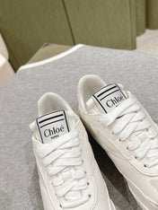 CHLOÉ 26S SNEAKERS IN WHITE CALFSKIN