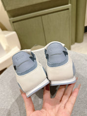 CHLOÉ 26S SNEAKERS IN BLUE MESH AND SUEDE