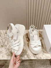 CHLOÉ 26S HIGH-HEELED SANDALS IN WHITE LAMBSKIN