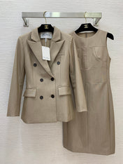 MAXMARA 26S BLAZER & SLEEVELESS MIDI DRESS SET 357